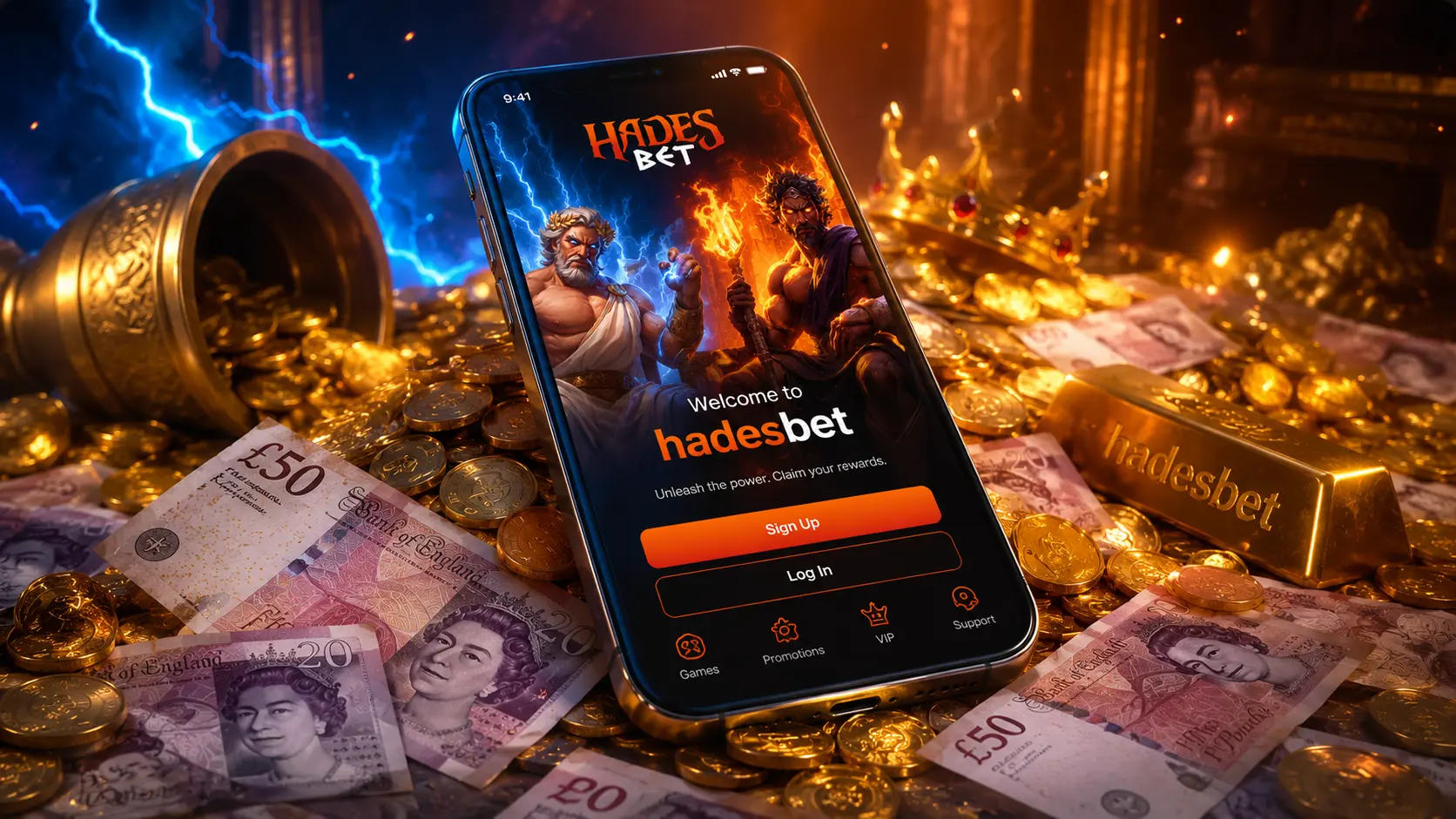 Hades Bet Casino on mobile — casino games, betting, payments and account features